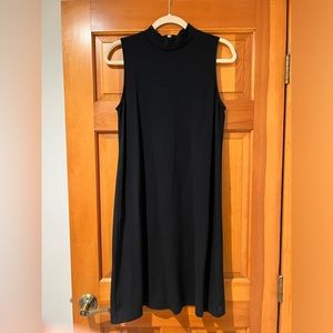 Adrienne Vittadini- Black high-neck midi dress- Size 8